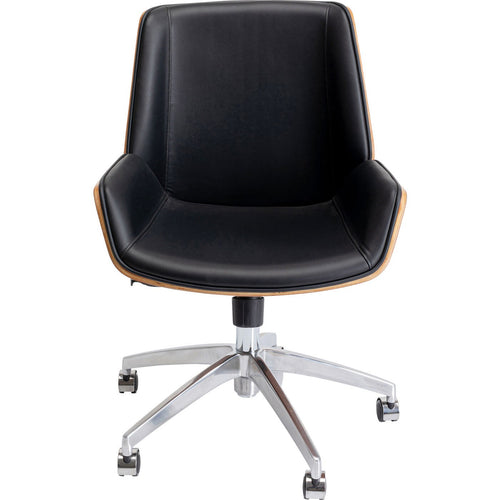 Kare Design Draaibare Bureaustoel Rouven laag zwart - vtwonen shop
