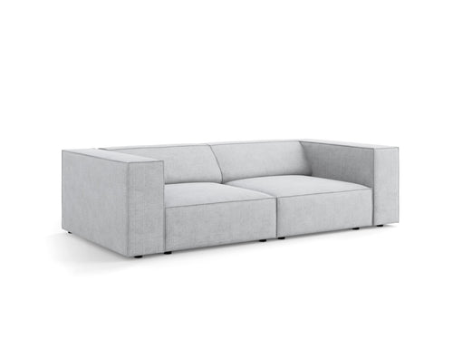 Cosmopolitan Design Bank Arendal 3-zits, chenille met ribbeleffect, lichtgrijs - 102x204x70cm