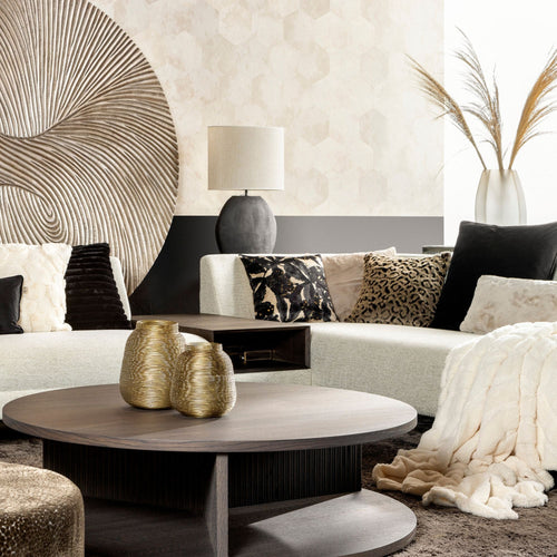 LESLIE - plaid 150x200 cm - 100% gerecycled polyester - Tofu - beige