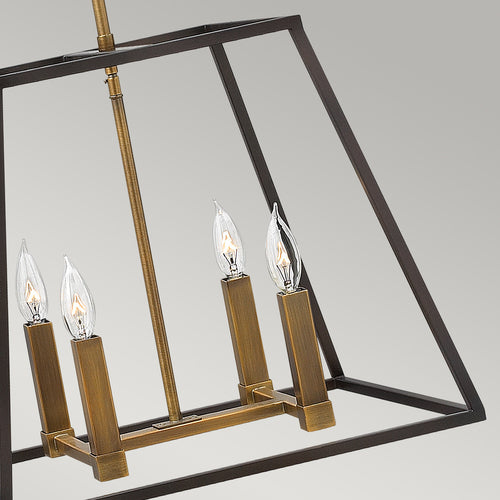 Elstead Fulton - Hanglamp met 4 lichtbronnen Brons, E14