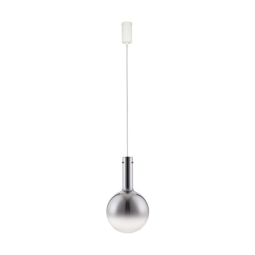 Nova Luce NOSTOS Bolvormige hanglamp voor plafond, rookgrijs, goud, mat wit, Triac dimbare LED 6W 330lm 3000K