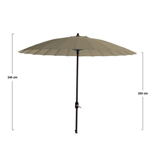 Manilla parasol - Ø250 cm - carbon black - taupe - vtwonen shop