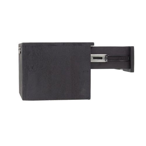 Giga Meubel Nachtkastje Tessa - Zwart - Mangohout - 45x30x25cm - vtwonen shop