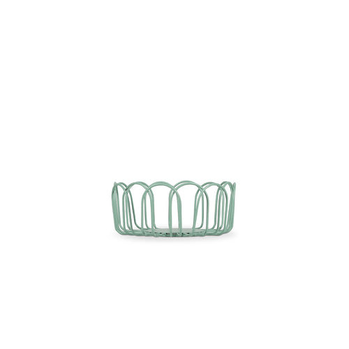 Ona - Draadmand 16xH7cm groen Flores
