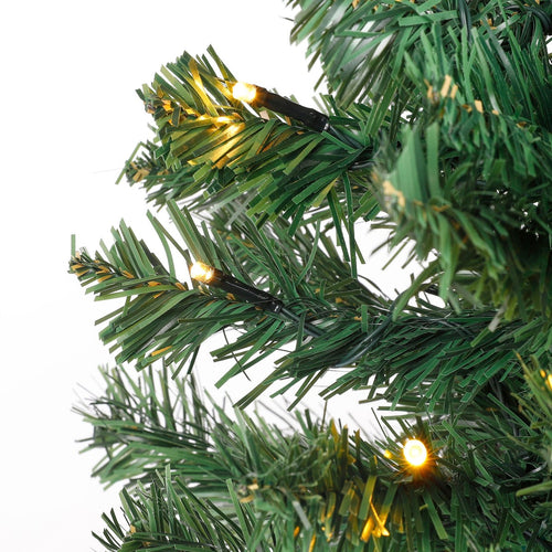Black Box Trees Norton Kerstboom en Kerstkrans Set - 2 Kunstkerstbomen en 1 Krans met LED Verlichting - Groen