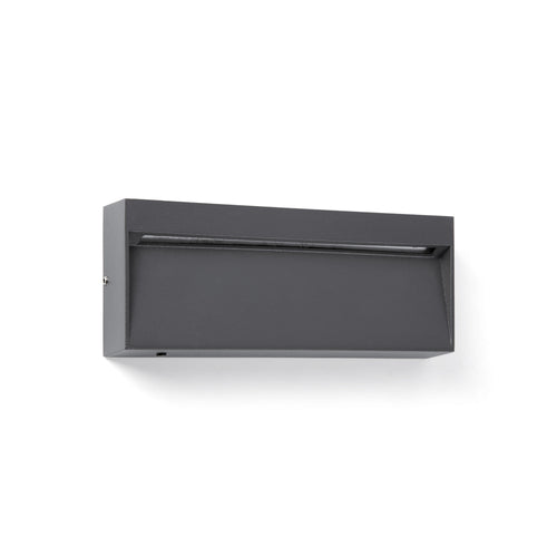 Faro Dune Dune Rechthoekige LED Buitenwandlamp Donkergrijs IP65 Kleurtemperatuur 2200-4000K