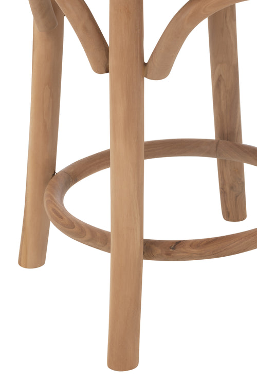 J-Line kruk Ali - teak hout - naturel