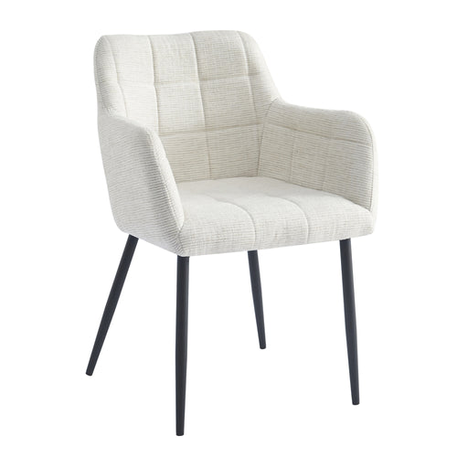 Livingfurn eetkamerstoel Bronco Sand - stof - set van 2 - vtwonen shop