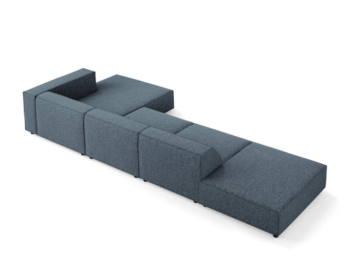Cosmopolitan Design rechter hoekbank Arendal 5-zits, chenille, koningsblauw - 166x341x70cm