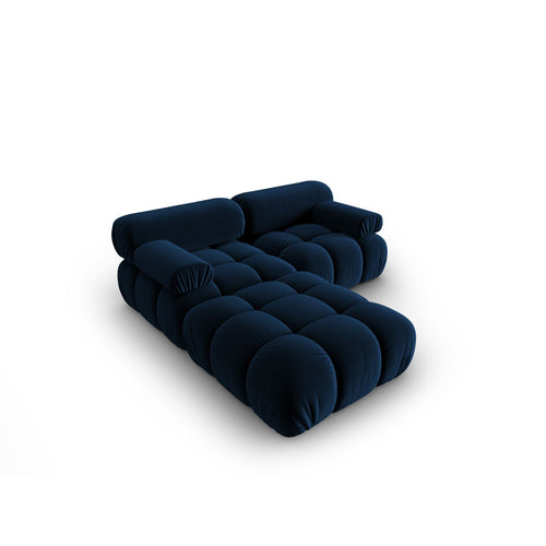 Cosmopolitan Design - Modulaire bank Cortina 3-zits, flueel koningsblauw - 188x188x70cm