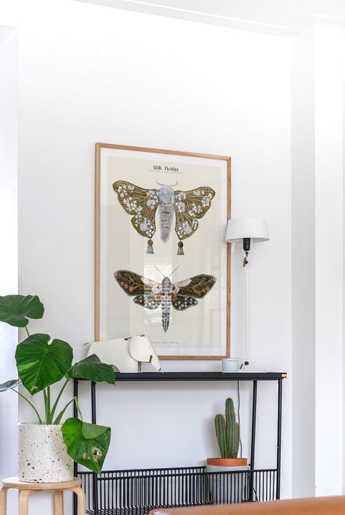 Matos - W. Morris inspired - Silk Moths No.1 - PSTR studio Kunst Poster - vtwonen shop