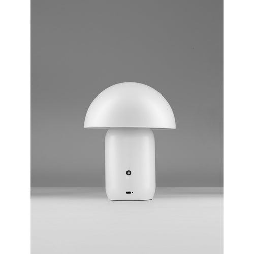 Nova Luce POIS Geïntegreerde LED-tafellamp, mat wit, aanraakgevoelig, dimbaar, 2W 230lm 3000K, USB-aansluiting
