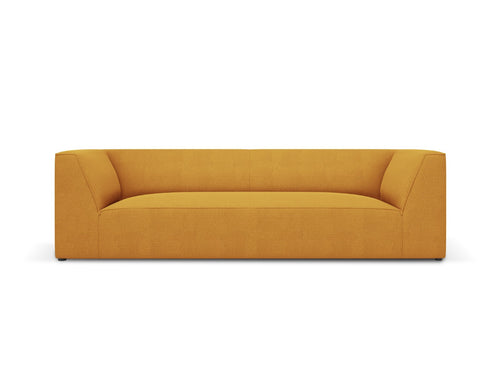 Micadoni Bank Ruby 3-zits, structurele stof, geel - 93x232x69cm
