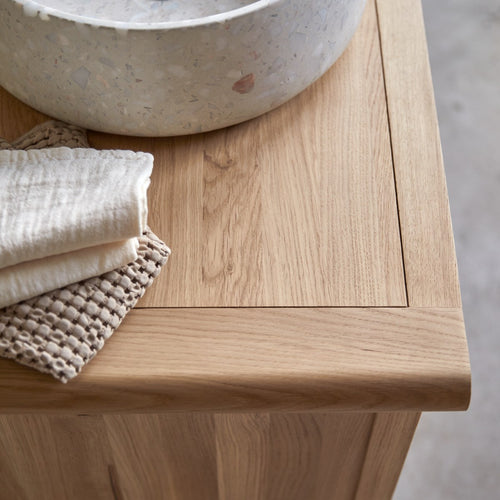 Tikamoon Massief eiken badmeubel 160 cm - Naturel
