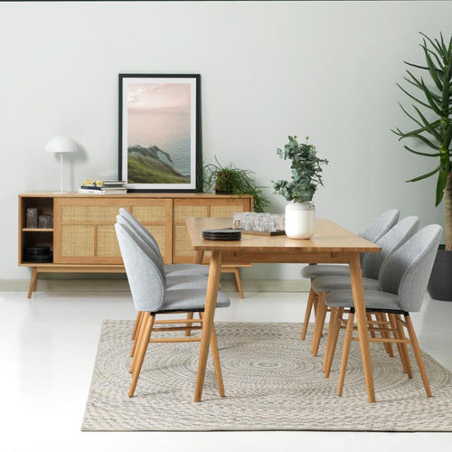 Olivine Boas verlengbare houten eettafel naturel - 190 x 90 cm - vtwonen shop