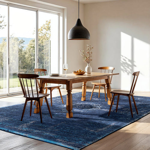 Louis De Poortere vloerkleed Blue Night - blauw - 140x200cm - vtwonen shop