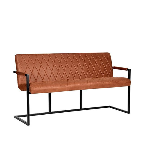 LABEL51 Eetkamerbank Denmark - Cognac - 155x62x86cm - vtwonen shop