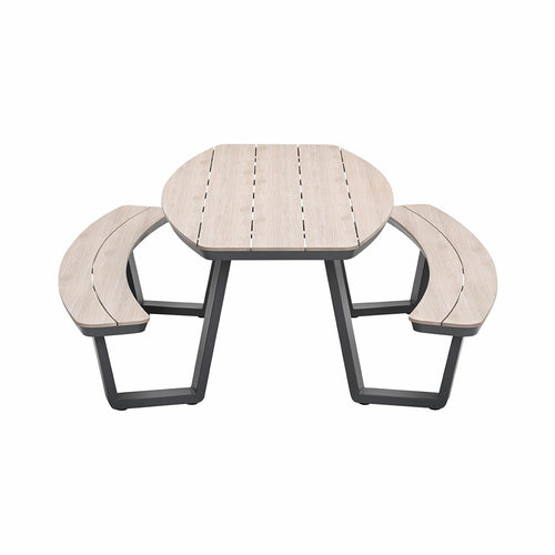 Garden Impressions picknicktafels Sarria donker grijs - vironwood - 220x193 cm - vtwonen shop