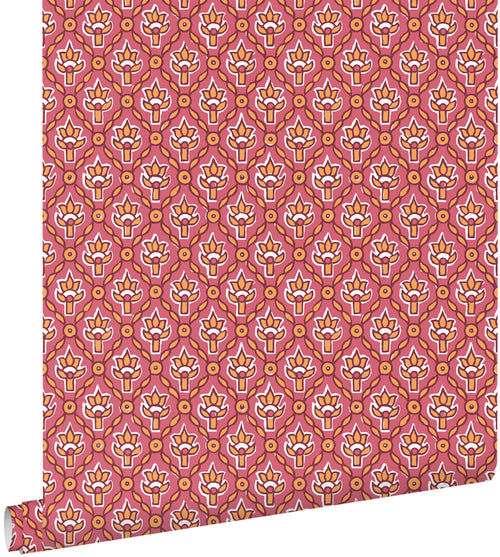 ESTAhome behang vintage bloemen roze - 50 x 900 cm - 131544 - vtwonen shop