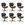 Furnhouse eetkamerstoel Nicklas - Groente - Stof (Bouclé) - Set van 6