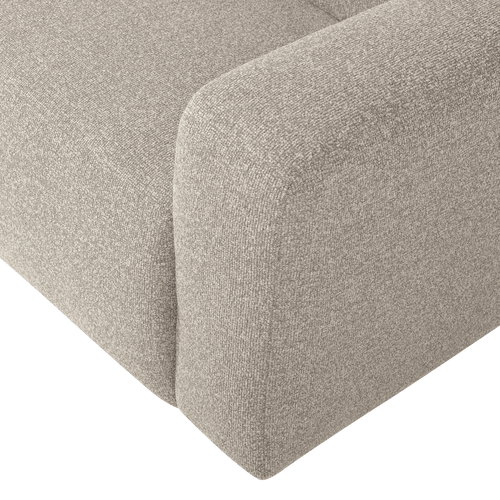 WOOOD 2-zits bank arm rechts Mojo Base - Bouclé - Beige - 74x185x97