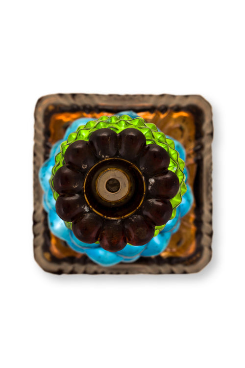 Pip Studio Kandelaar Bead - Glas - Blauw/ Groen - 23.5cm - vtwonen shop