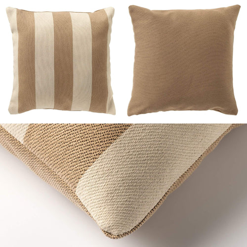 KUSSENSET - 3-delig - Dune Catch - 45x45 cm, 30x50 cm - inclusief binnenkussens - beige, wit