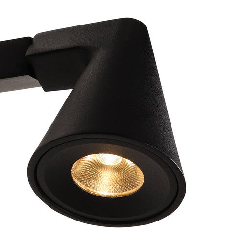 Atmooz wandlamp Lecci - zwart - 7 x 13 x H 10 cm - geïntegreerde led