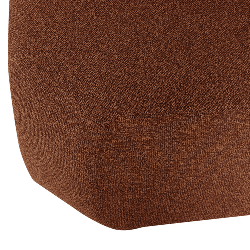 WOOOD hoekelement rond Mojo Base - Bouclé - Roestbruin Melange - 74x110x110
