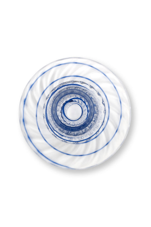 Pip Studio Kandelaar Swirl - Glas - Donkerblauw - 20cm