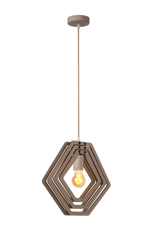 Lucide hanglamp MAURO - 1xE27 - Taupe