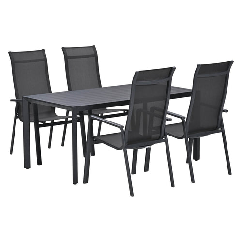 Garden Impressions Tuinset Siena 5-delig - Kasper tuintafel 160x84 cm