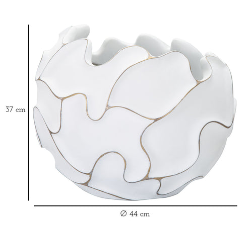 Mauro Ferretti cachepot - Ø 44x37 cm - wit