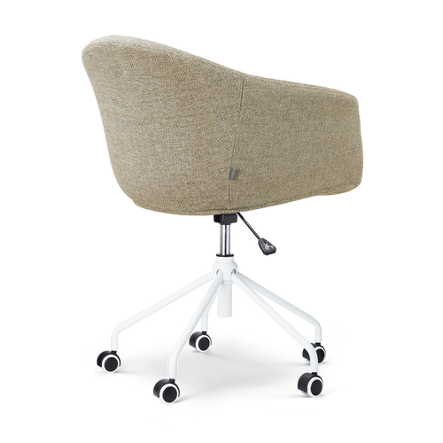 Nolon Nout-Otis bureaustoel taupe melange - wit onderstel - vtwonen shop