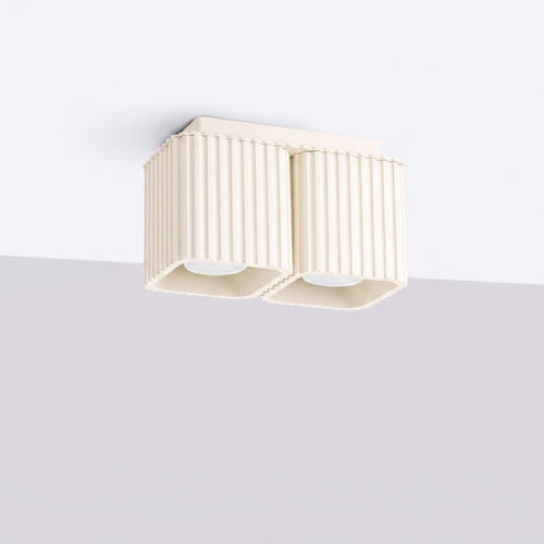 Sollux Lighting Plafondlamp RIFF 2 beige GU10 - 20,5x10x12cm