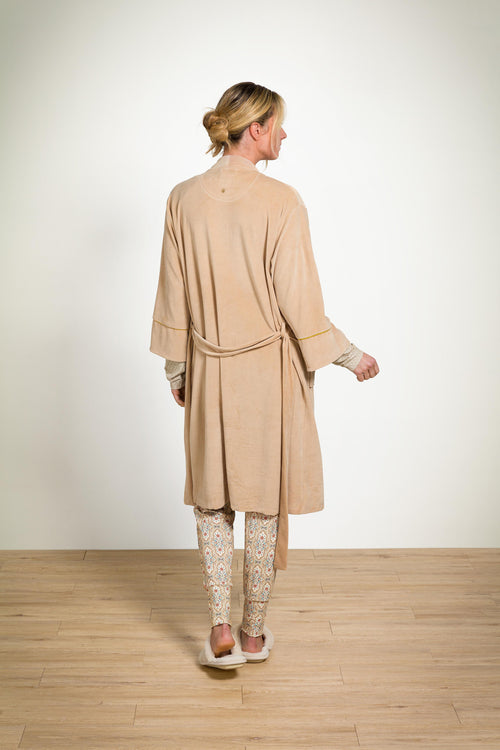 Pip Studio - Naomi Kimono Dames - Velvet - Zand - L - vtwonen shop