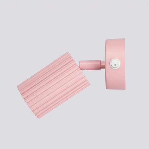 Sollux Lighting Wandlamp KARBON roze met schakelaar - 8x16x16cm