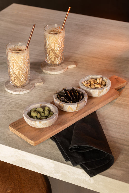 J-Line kruidenset Marmer - steen - naturel/beige - vtwonen shop