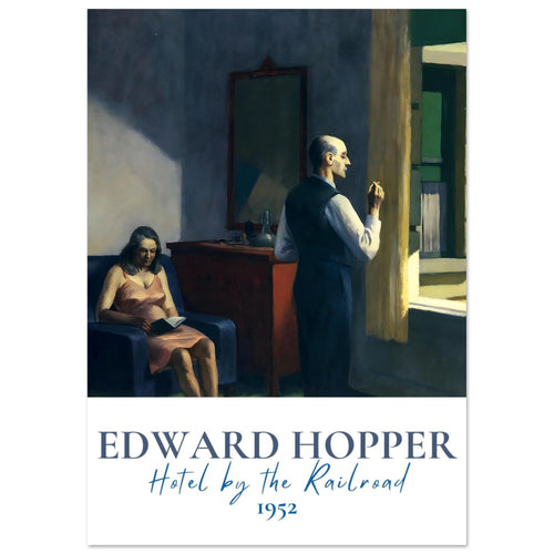 Artfulprints  Edward Hopper - Hotel by the railroad   poster A4 21x29.7 cm - vtwonen shop