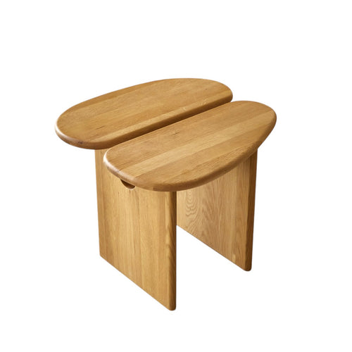 Tikamoon Sophia massief eikenhouten hocker - Naturel