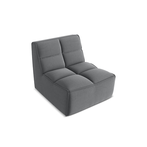 LaMiaSofa Bankmodule midden Belluno - velours - staal - 80x93x75