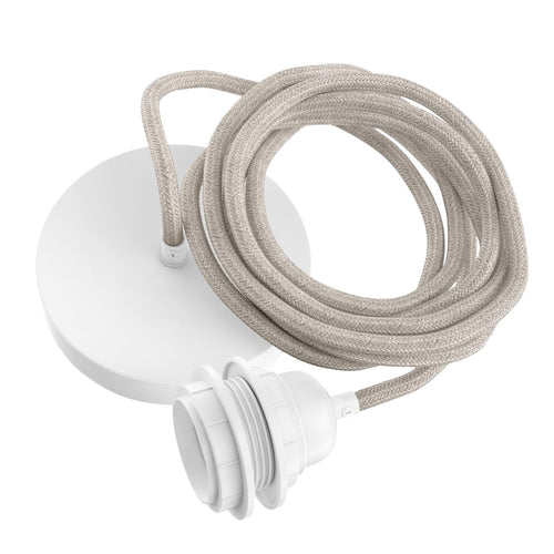 NOA MAY Hanglamp Luz XXL - bruin/zand - viscose  - Ø 100 cm / H 150 cm - fishnet design