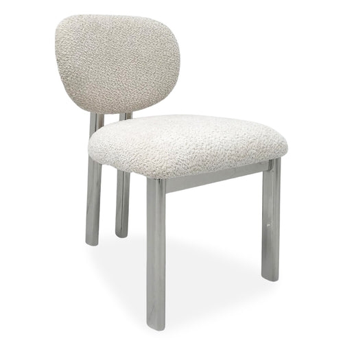 DÉJA Living Eetkamerstoel Bjerka - Beige/Chrome