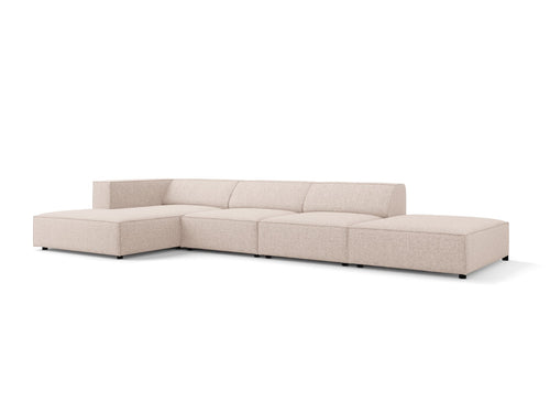 Cosmopolitan Design linker hoekbank Arendal 5-zits, chenille, beige - 166x341x70cm
