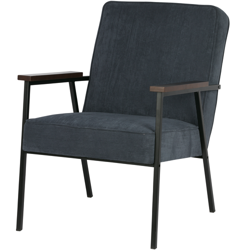 WOOOD fauteuil Sally - Polyester - Blauw - 87x65x82 - vtwonen shop