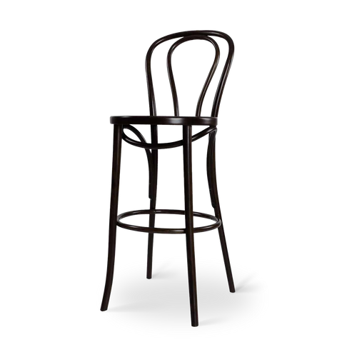 Fameg Vienna Thonet No. 18 houten barkruk zwart gebeitst - 75 cm - vtwonen shop
