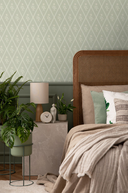 Borastapeter behang bloemen groen - 53 cm x 10.05 m - 660842 - vtwonen shop