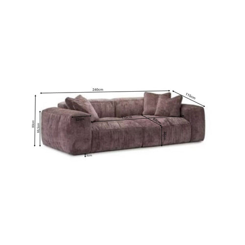 Kare Design Sofa Gonzo 3-Zits roze