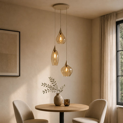 Highlight hanglamp Cambio - 3 lichts - 30  x 150   cm - beige