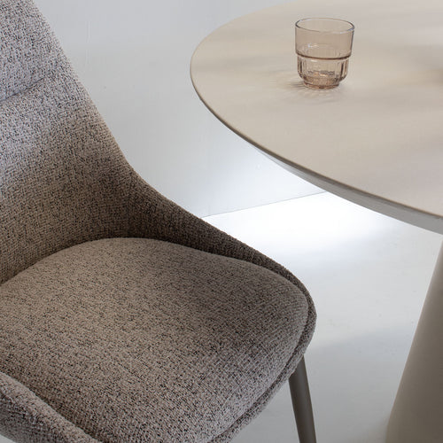 DÉJA Living Eetkamerstoel Malou - Taupe/Taupe - Set van 2 - vtwonen shop